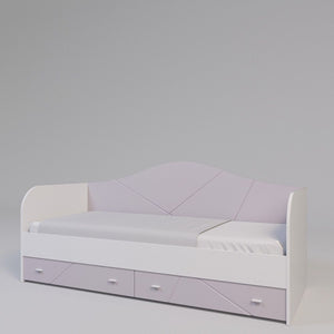 Ліжко-диванчик Х-СКАУТ (рожевий/білий)
