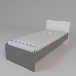 Ліжко Х-СКАУТ (білий мат/сірий)